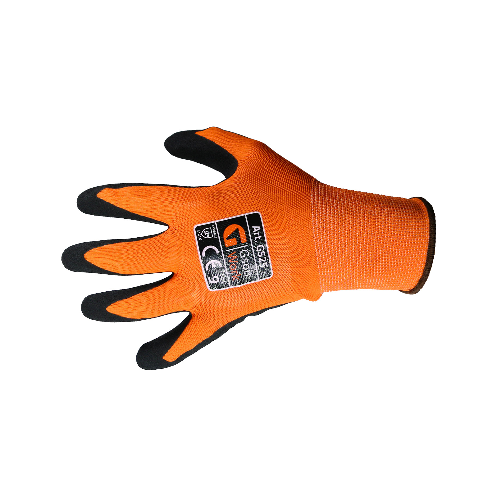 Sandy Grip - Seamless knitted polyester glove dipped in black