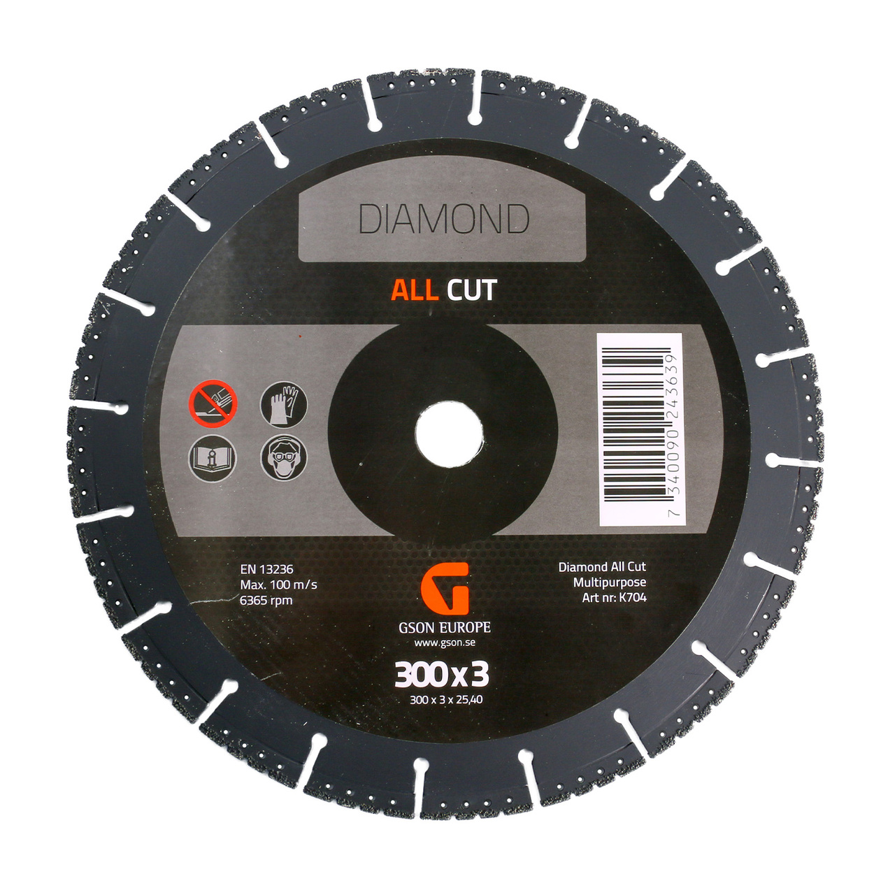Allcut Diamond Cutting Disc 300x3x3,1x25,40 mm