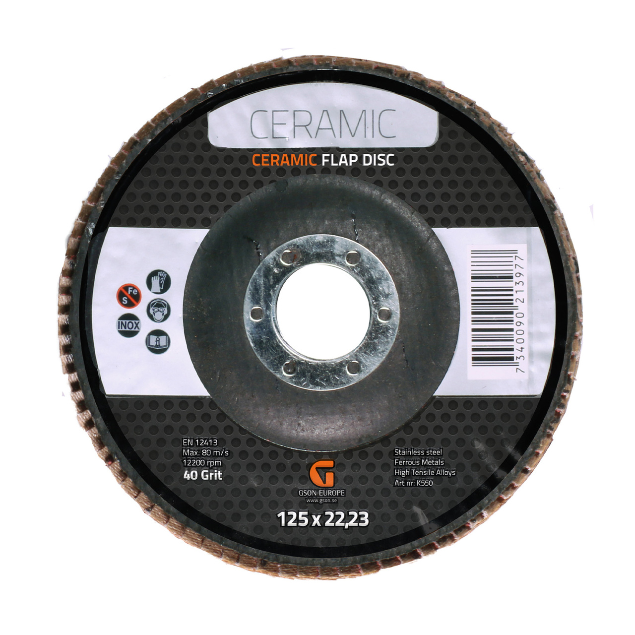 Ceramic Flap Disc 125x22,23, mm