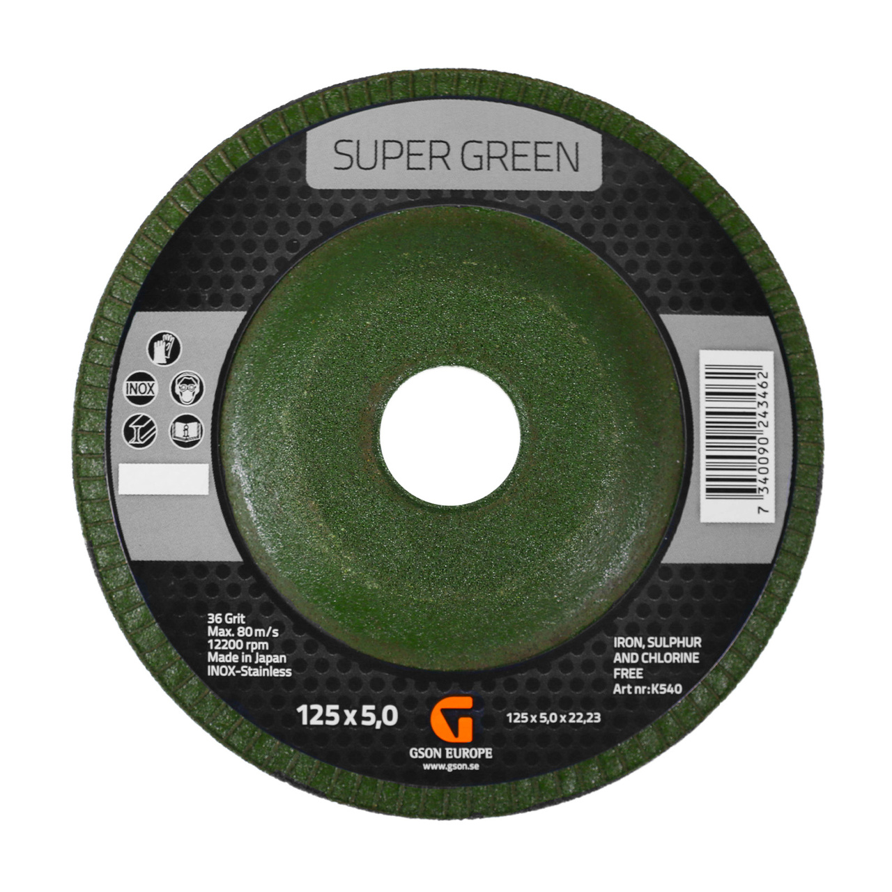 Super Green 125 x5x22,23 mm