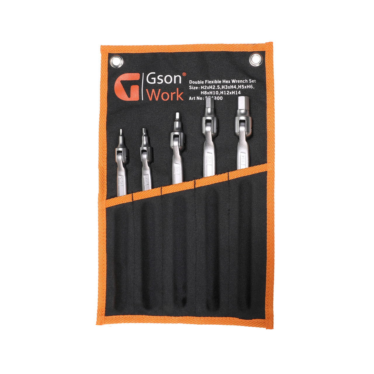 Double Flexible Hex Wrench Set 2 - 14 mm 5 delar