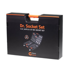 1/4" 3/8" & 1/2" Dr.Socket Set 176 delar